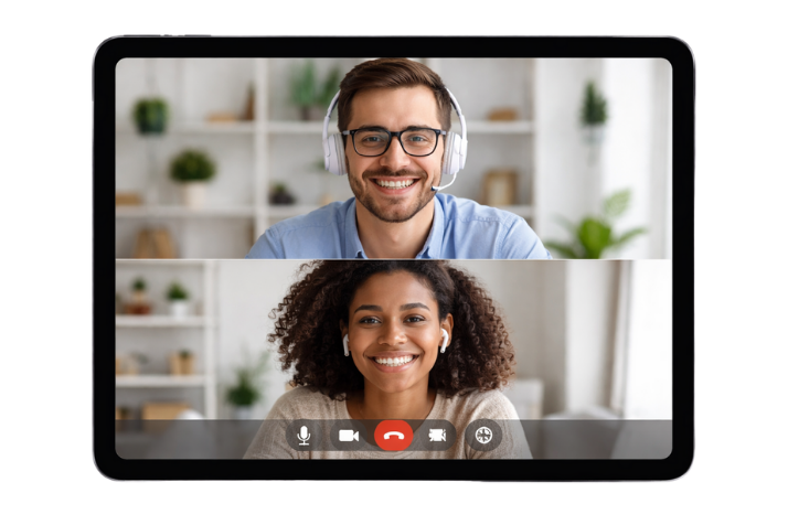 Clase en línea entre instructor y alumno